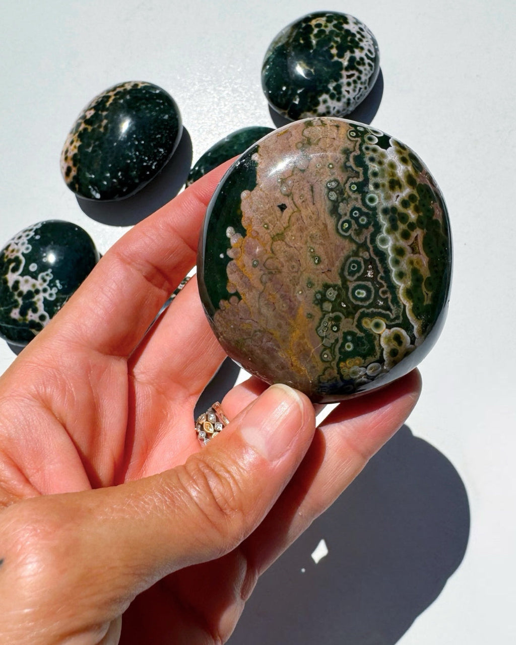 Ocean Jasper Palm Stones
