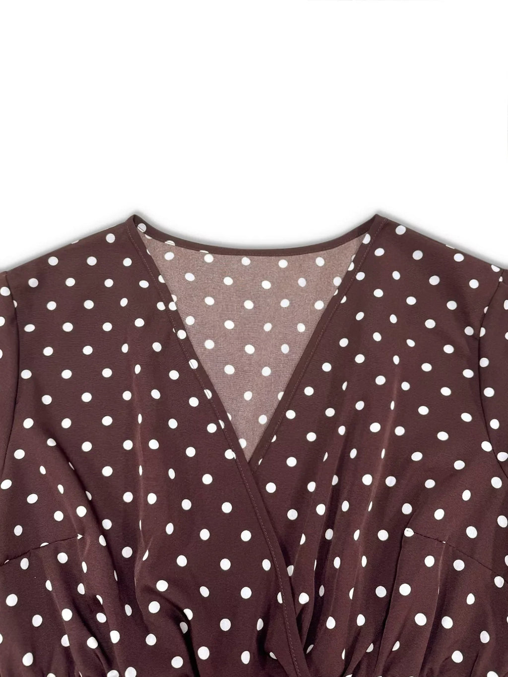 Plus Size Polka Dot Ruffle Hem Mini Dress