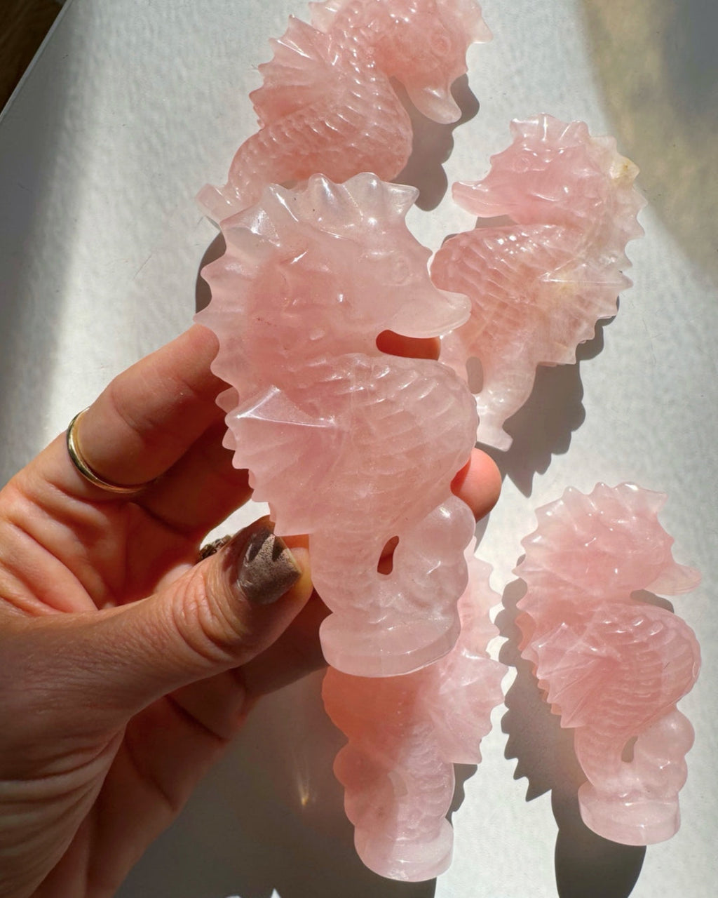 Rose Quartz Seahorse