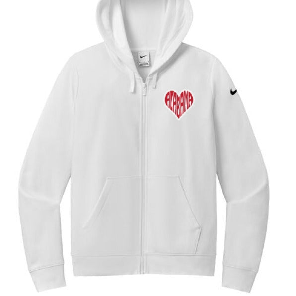 Alabama Heart Nike Full-Zip Hoodie