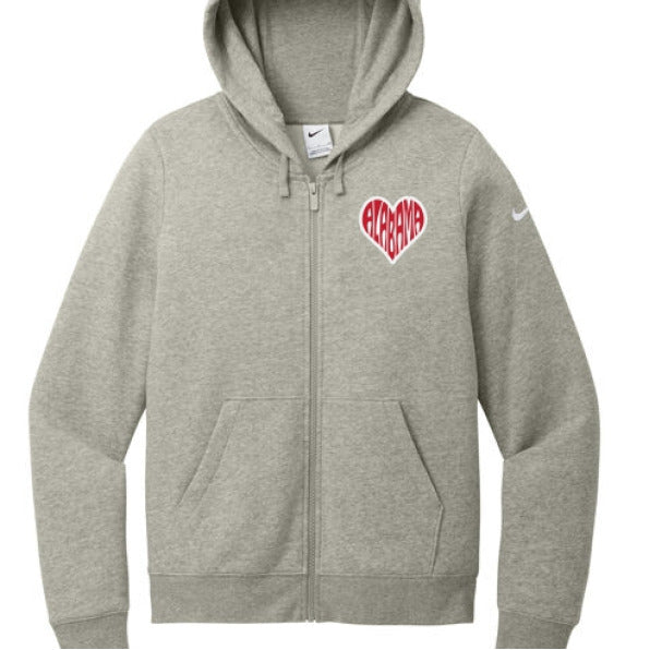 Alabama Heart Nike Full-Zip Hoodie