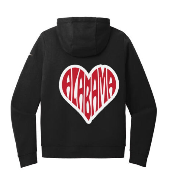 Alabama Heart Nike Full-Zip Hoodie