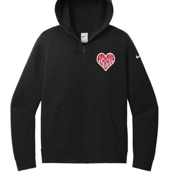 Alabama Heart Nike Full-Zip Hoodie