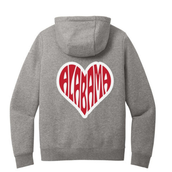 Alabama Heart Nike Full-Zip Hoodie