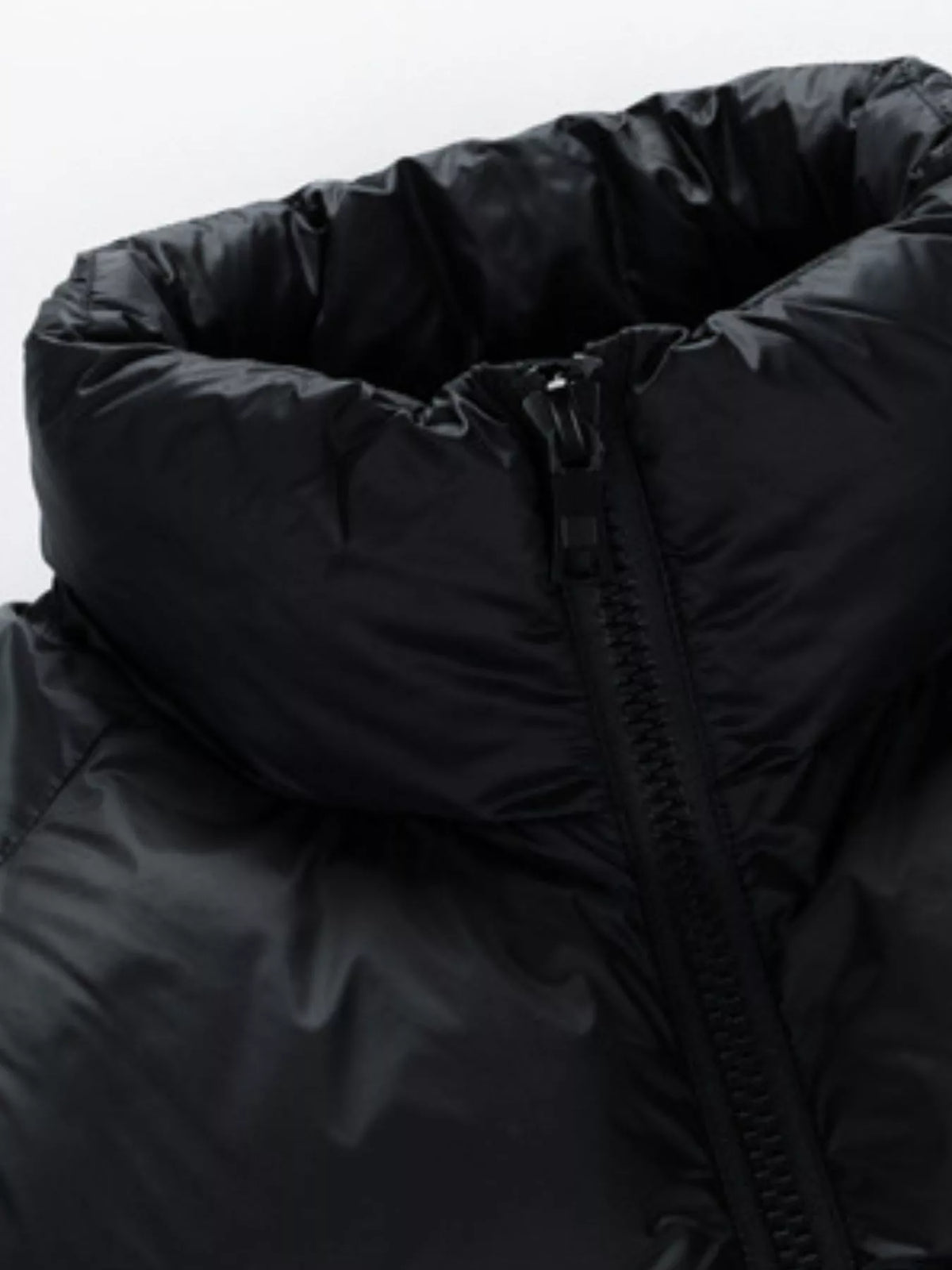 Men's Full Size Stand Collar Quilted Puffer Jacket with Drawstring Hem Plus Size