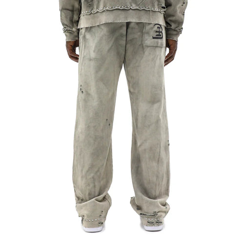 BLACK ISLAND Sweatpants Distressed Vintage Wash